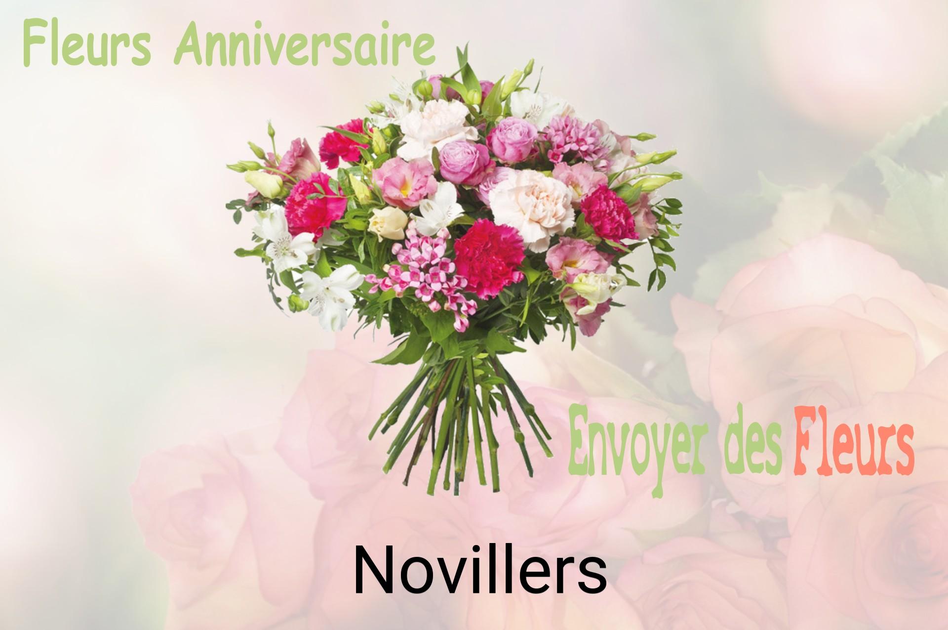 Bouquet de fleurs d’anniversaire livré à Novillers