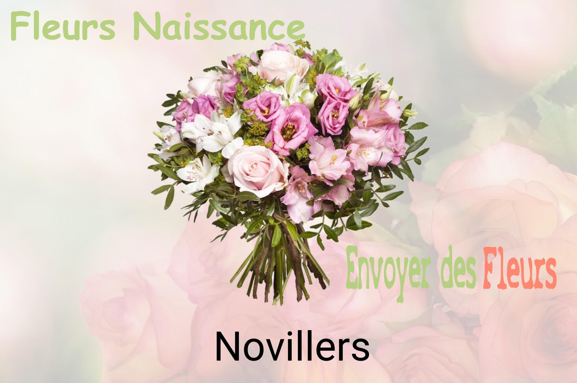 Bouquet de fleurs de naissance livré à Novillers