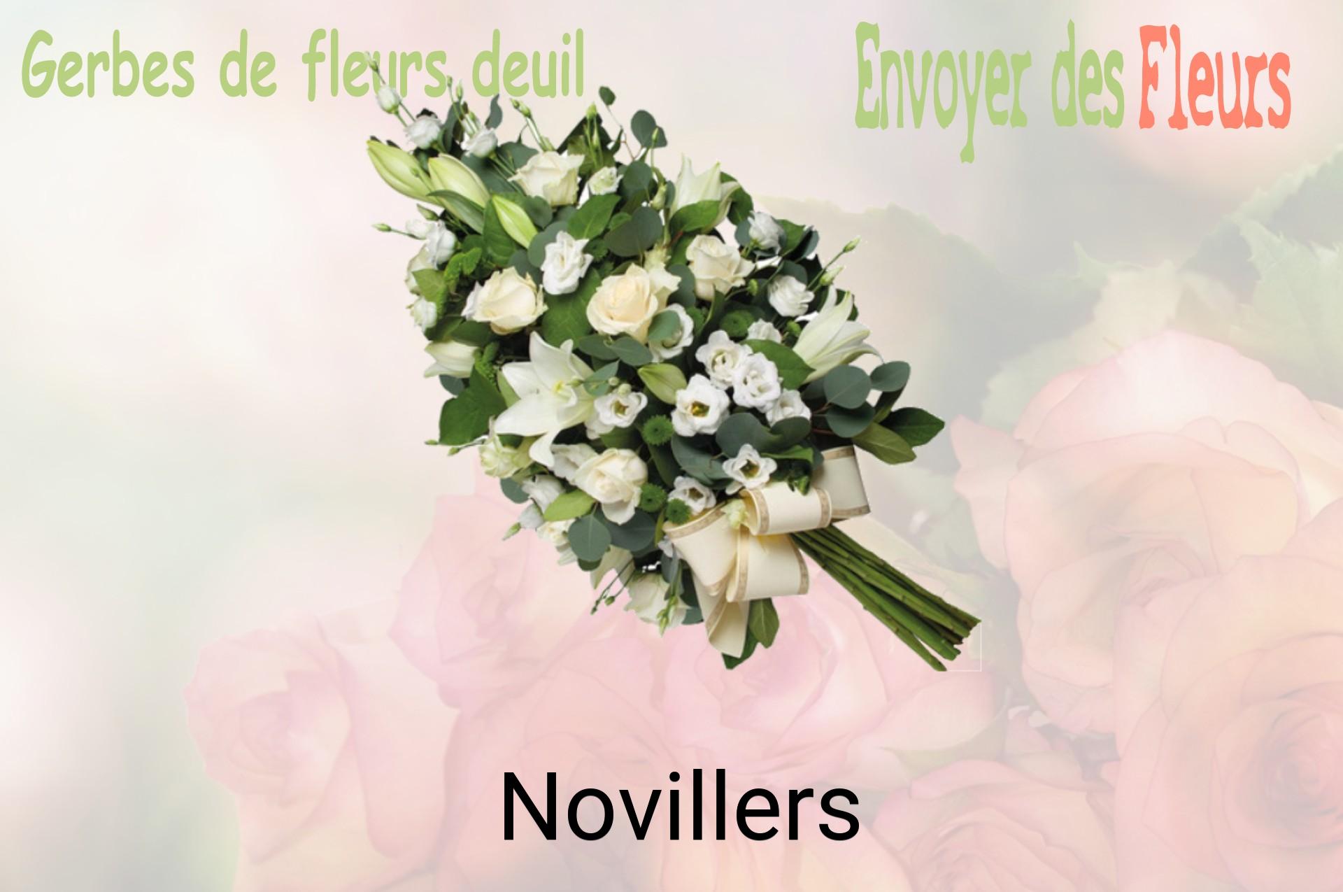 Gerbe de fleurs de deuil livrée à Novillers